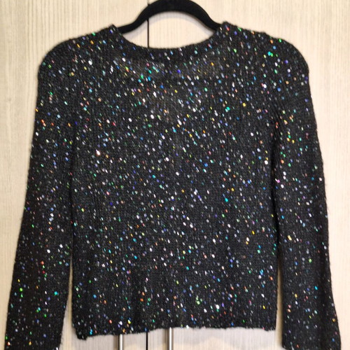 H&M black sequin cardigan like new, size M/38