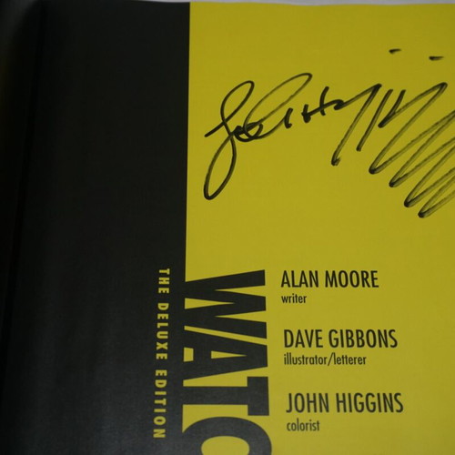 Watchmen Deluxe edition hardcover new, signed by John Higgins