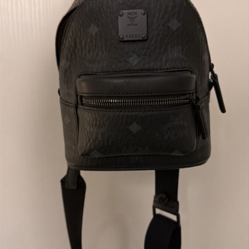 Mcm mini backpack like new, black shoulder bag