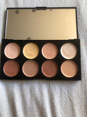 Revolution Ultra Cream Contour palette 8 colors used