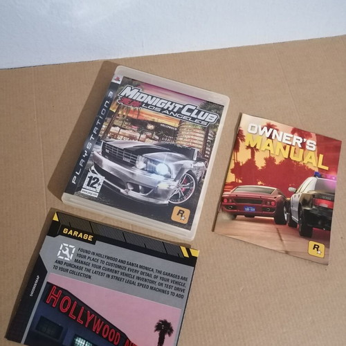 Midnight Club Los Angeles PS3 case with manual and map, no game