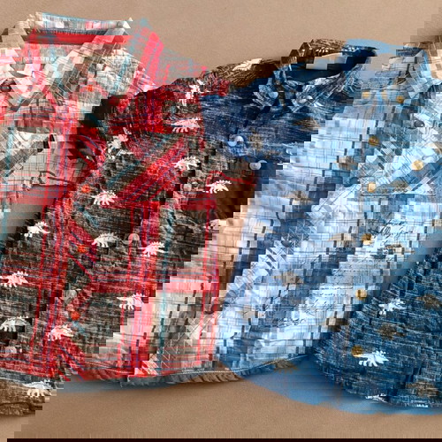 Πουκάμισα κοντομάνικα σαν καινούργια, πακέτο 2 τεμάχια, 23 μηνών