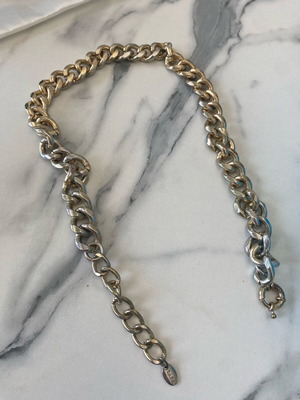 Zara necklace chain used, thick with two-tone effect