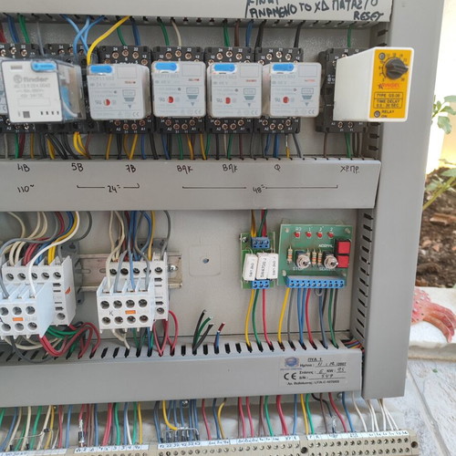 Industrial electrical control panel like new with contactors and relays