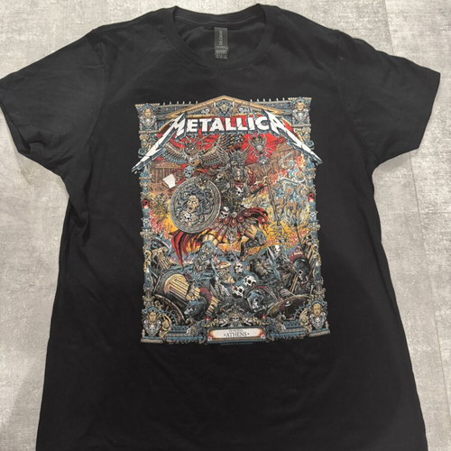 Metallica Athens T-shirt Gildan medium women's black new