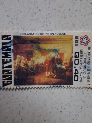 Guatemala 1976 Stamp used, US Independence Bicentennial