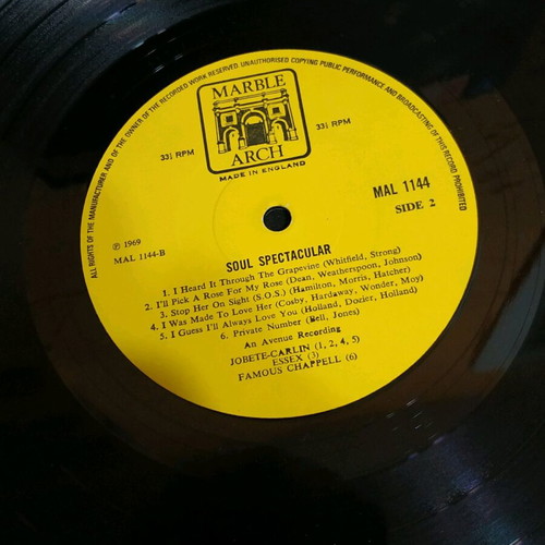 Soul Spectacular vinyl record like new, 33 rpm