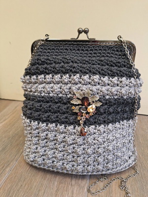 Knitted crossbody bag new, vintage, handmade