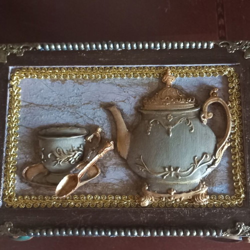 Decorative kitchen box for tea bags new