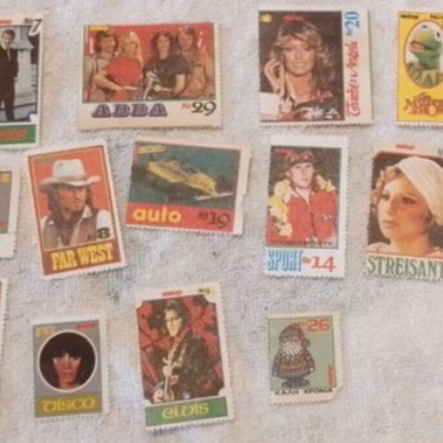 Vintage gum stickers pack of 30 like new with Lumidis paper car gift