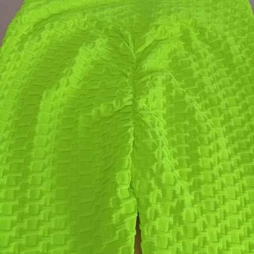 Bubble sports leggings neon yellow one size new