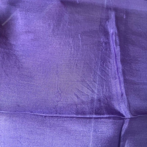 Silk pocket square used, purple