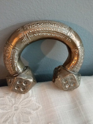Pharmakero silver 500 bracelet used, large ethnic design