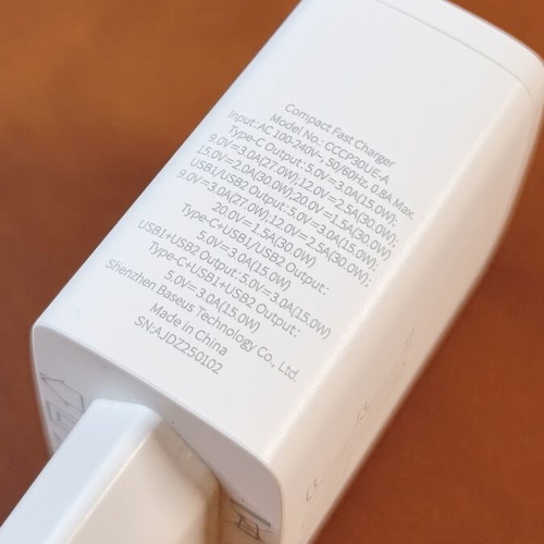Baseus Fast Charger 30W with 3 Ports, like new