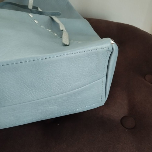 Large shoulder bag like new, turquoise and silver