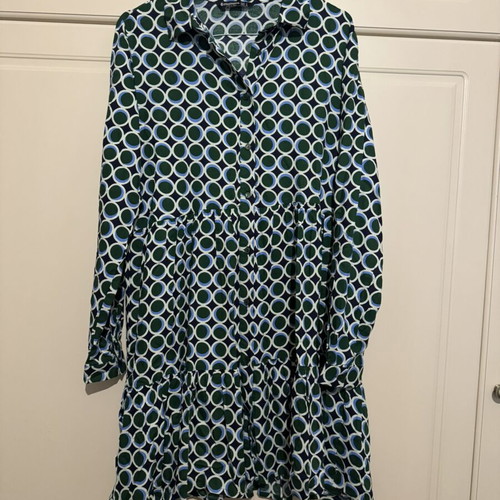 Stradivarius dress like new, blue and green, size M