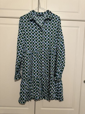 Stradivarius dress like new, blue and green, size M