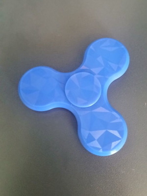 Fidget spinner new, blue 3D printed