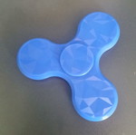 Fidget spinner new, blue 3D printed