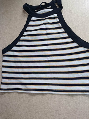 Halter neck top striped crop top Tally Weijl new, size M