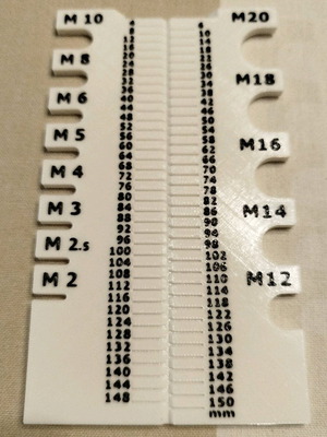 Screw gauge new, 3d printed, white, 4mm thick