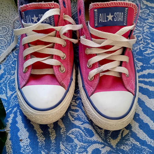 Converse All Star sneakers like new, pink with sea shoes gift