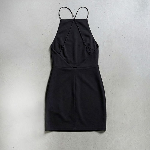 ASOS Black Strappy Mini Dress Size S Like New