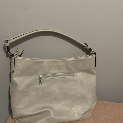 Women's shoulder bag, grey, 40x30 cm
