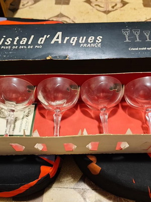Cristal d'Arques Washington set of 6 champagne coupes 17.5cl like new