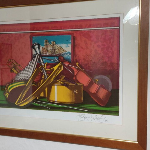 Painting by Spyros Kritikos 34/100 limited edition like new