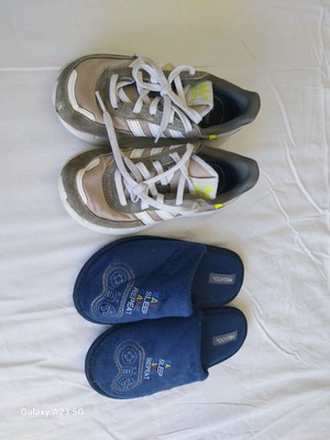 Adidas sneakers used No 31 with Migato slippers