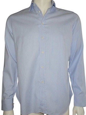Armani Collezioni Button Up Cotton Dress Shirt New, Light Blue, Size S