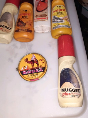 Колекционерски опаковки за боя за обувки употребявани, комплект от 6