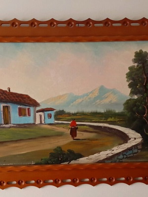 Маслена картина пейзаж 1,5x50 см в отлично състояние