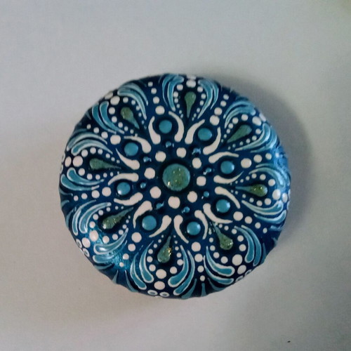 Handmade Mandala Stone new, decorative plaster with mandala design