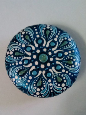 Handmade Mandala Stone new, decorative plaster with mandala design