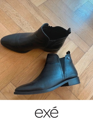 Exe leather ankle boots like new, size 38, black