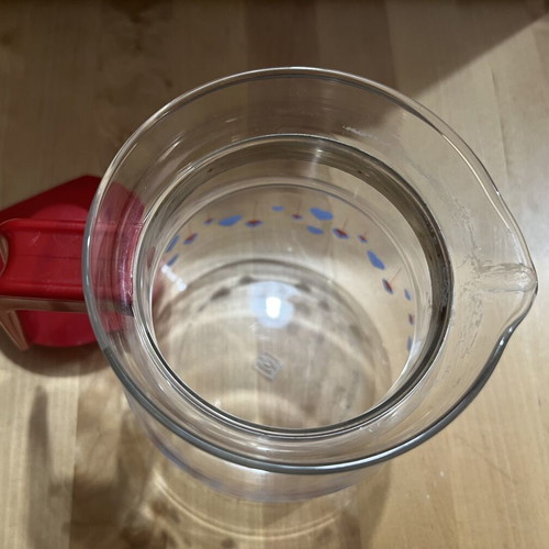 JEMAERGLAS vintage glass jug for hot drinks, Germany
