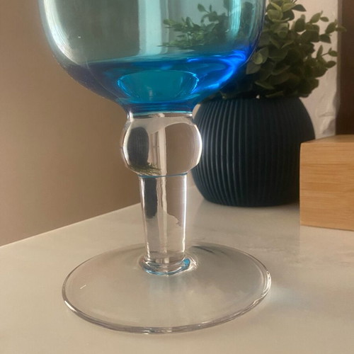 Decorative glass candlestick new, height 28cm