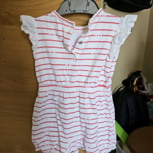 Mothercare baby rompers used 6-9 months for girl, 100% cotton