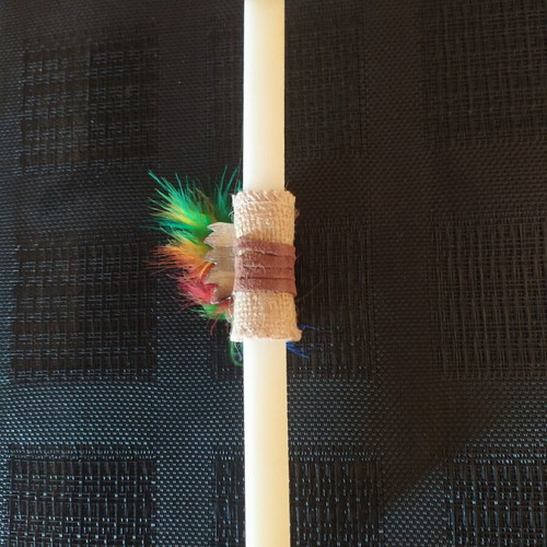 Easter Candle new handmade aromatic square wax 25 cm