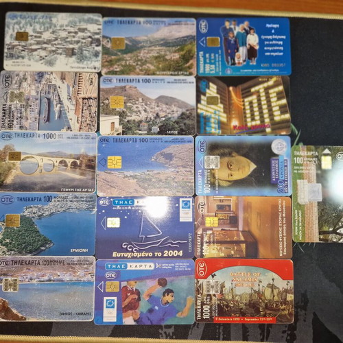 Phone cards used, pack of 197 pieces