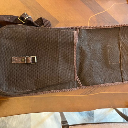 Panama Jack small backpack new unused brown canvas with leather details