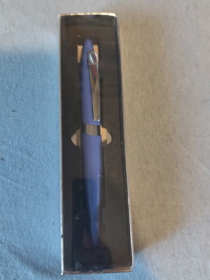 Pen blue used, refillable