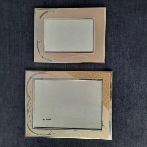 Photo frame set like new with decorative gold-silver motif