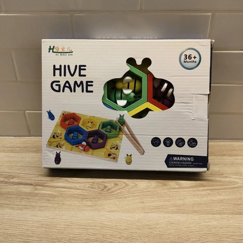 Wooden educational game Hive with Bees used