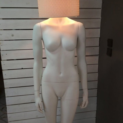 Floor lamp like new, decorative mannequin model