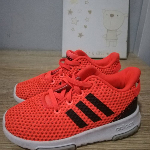Adidas sneakers for girls size 25 1/2 like new orange