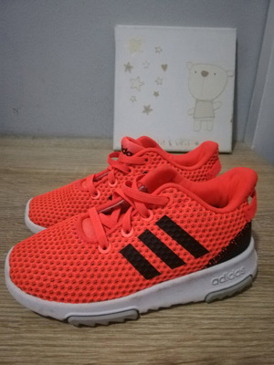 Adidas sneakers for girls size 25 1/2 like new orange