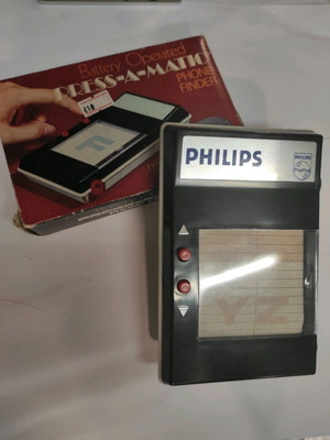 Press a matic phone finder used, vintage phone directory with batteries
